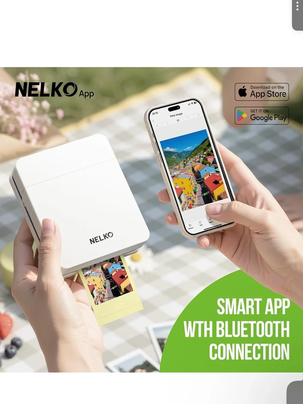 Photo printer PP01 color mini portable printer instant smartphone injekt printer